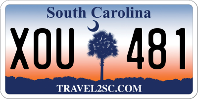 SC license plate XOU481