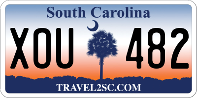 SC license plate XOU482