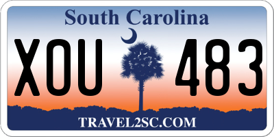 SC license plate XOU483
