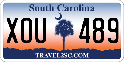 SC license plate XOU489