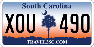 SC license plate XOU490