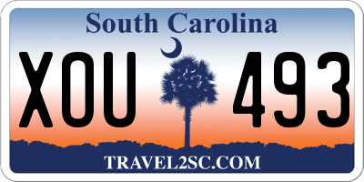 SC license plate XOU493
