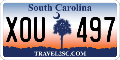 SC license plate XOU497