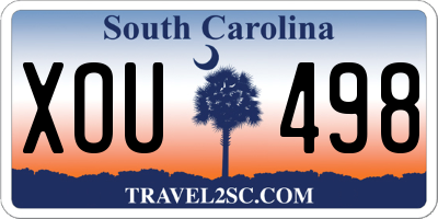 SC license plate XOU498