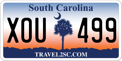 SC license plate XOU499