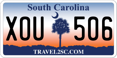 SC license plate XOU506