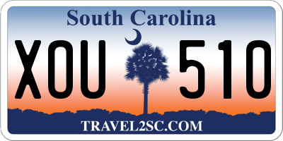 SC license plate XOU510