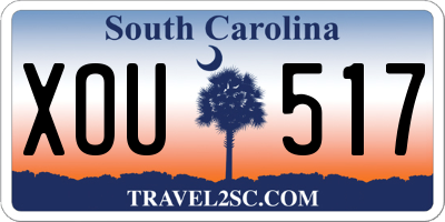 SC license plate XOU517