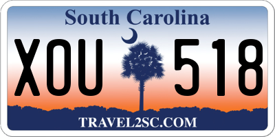 SC license plate XOU518