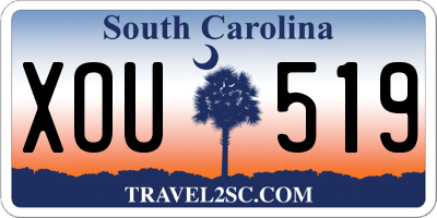 SC license plate XOU519