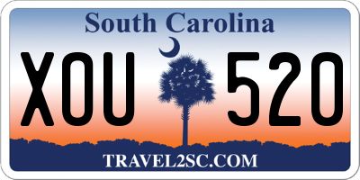 SC license plate XOU520
