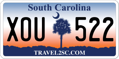 SC license plate XOU522