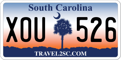 SC license plate XOU526