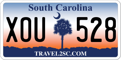 SC license plate XOU528