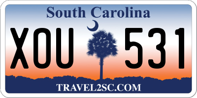 SC license plate XOU531