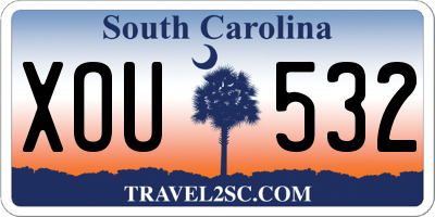 SC license plate XOU532