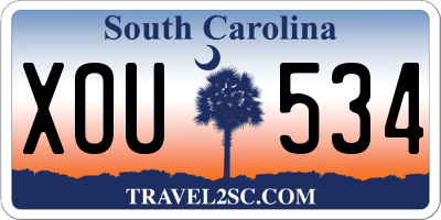 SC license plate XOU534