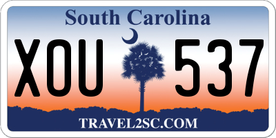 SC license plate XOU537