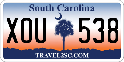 SC license plate XOU538