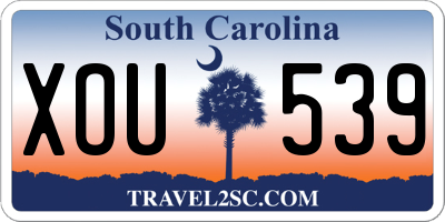 SC license plate XOU539