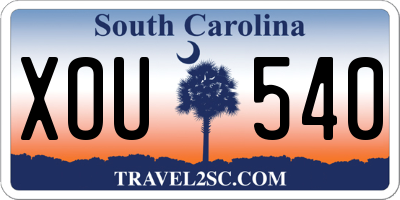 SC license plate XOU540