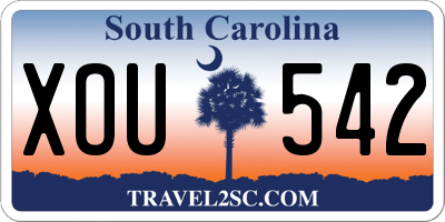 SC license plate XOU542