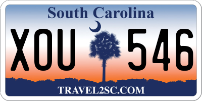 SC license plate XOU546