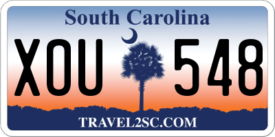 SC license plate XOU548