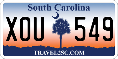 SC license plate XOU549