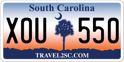 SC license plate XOU550