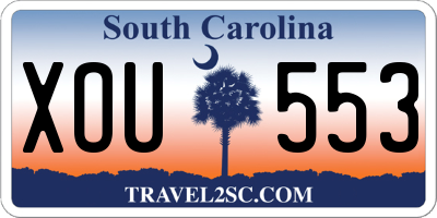 SC license plate XOU553