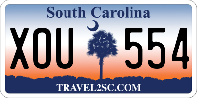 SC license plate XOU554