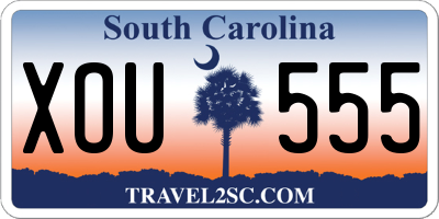 SC license plate XOU555