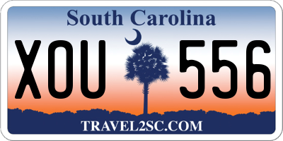SC license plate XOU556