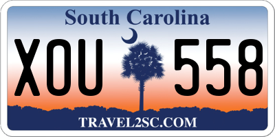 SC license plate XOU558