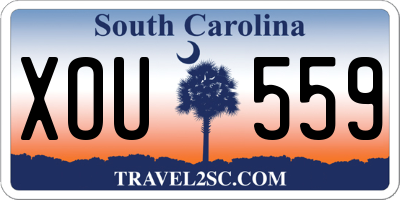 SC license plate XOU559