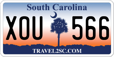 SC license plate XOU566