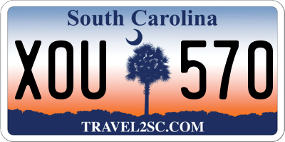 SC license plate XOU570