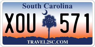 SC license plate XOU571