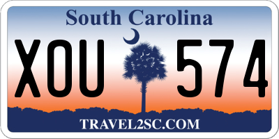 SC license plate XOU574
