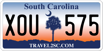 SC license plate XOU575