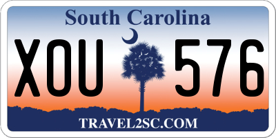 SC license plate XOU576