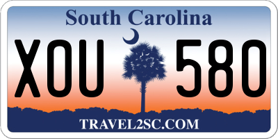 SC license plate XOU580