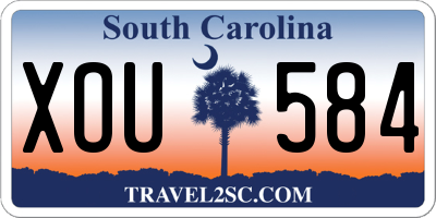 SC license plate XOU584