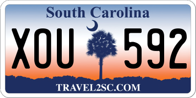SC license plate XOU592