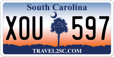 SC license plate XOU597