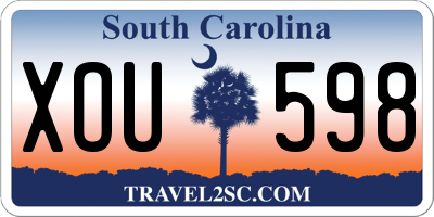 SC license plate XOU598