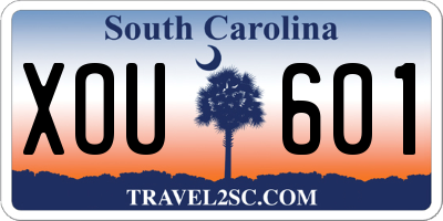 SC license plate XOU601