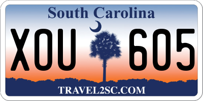 SC license plate XOU605