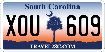 SC license plate XOU609